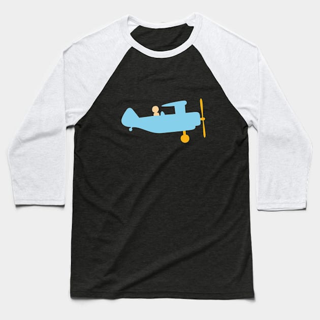 Plane by Lunii Baseball T-Shirt by LuniiTee